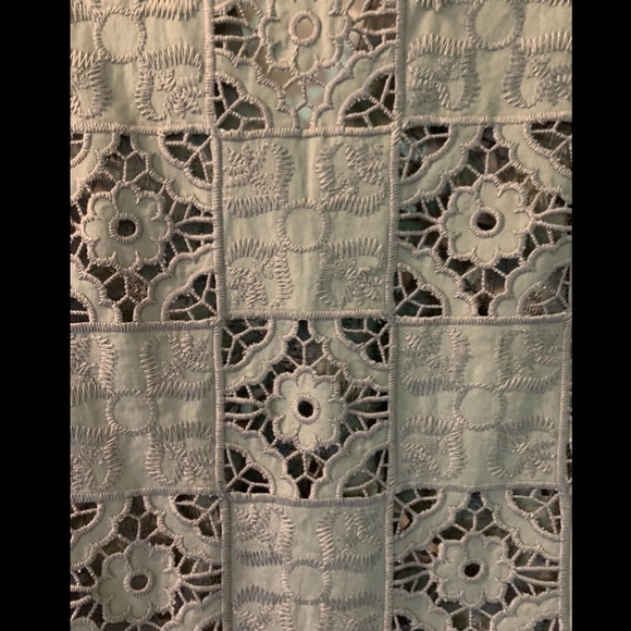 Zara lightweight cotton olive sleeveless lace top - Picture 4 of 4